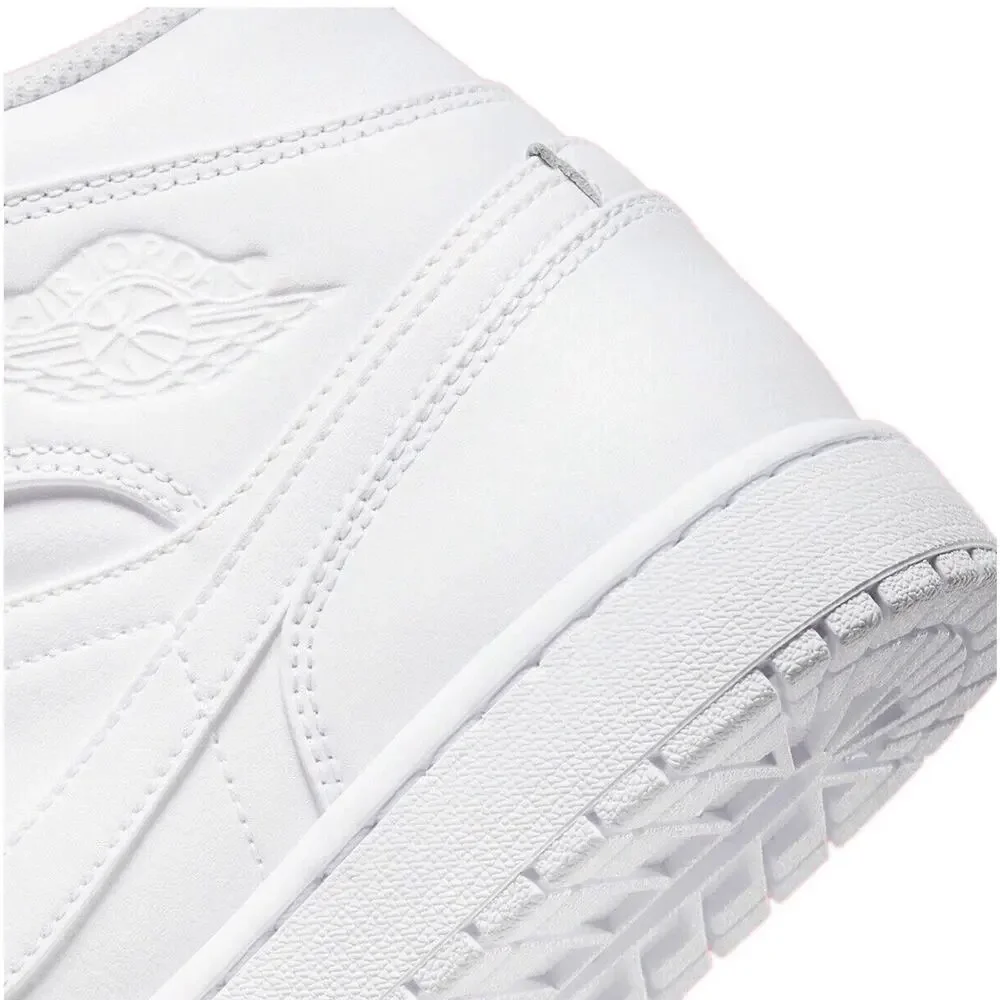 Men's Jordan 1 Mid White/White-White (554724 136) 10.5
